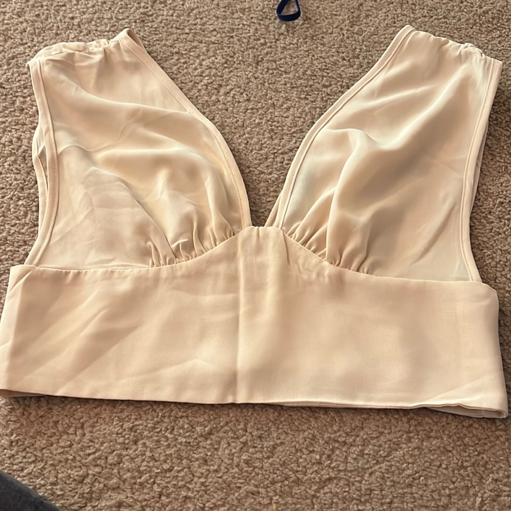SHEIN women’s bralette blouse size S cream